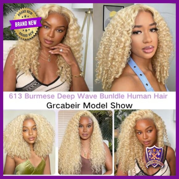 10-14 Inch Human Hair Extensions 3C4A Deep Wave Virgin Brazilian Bundles main image 6